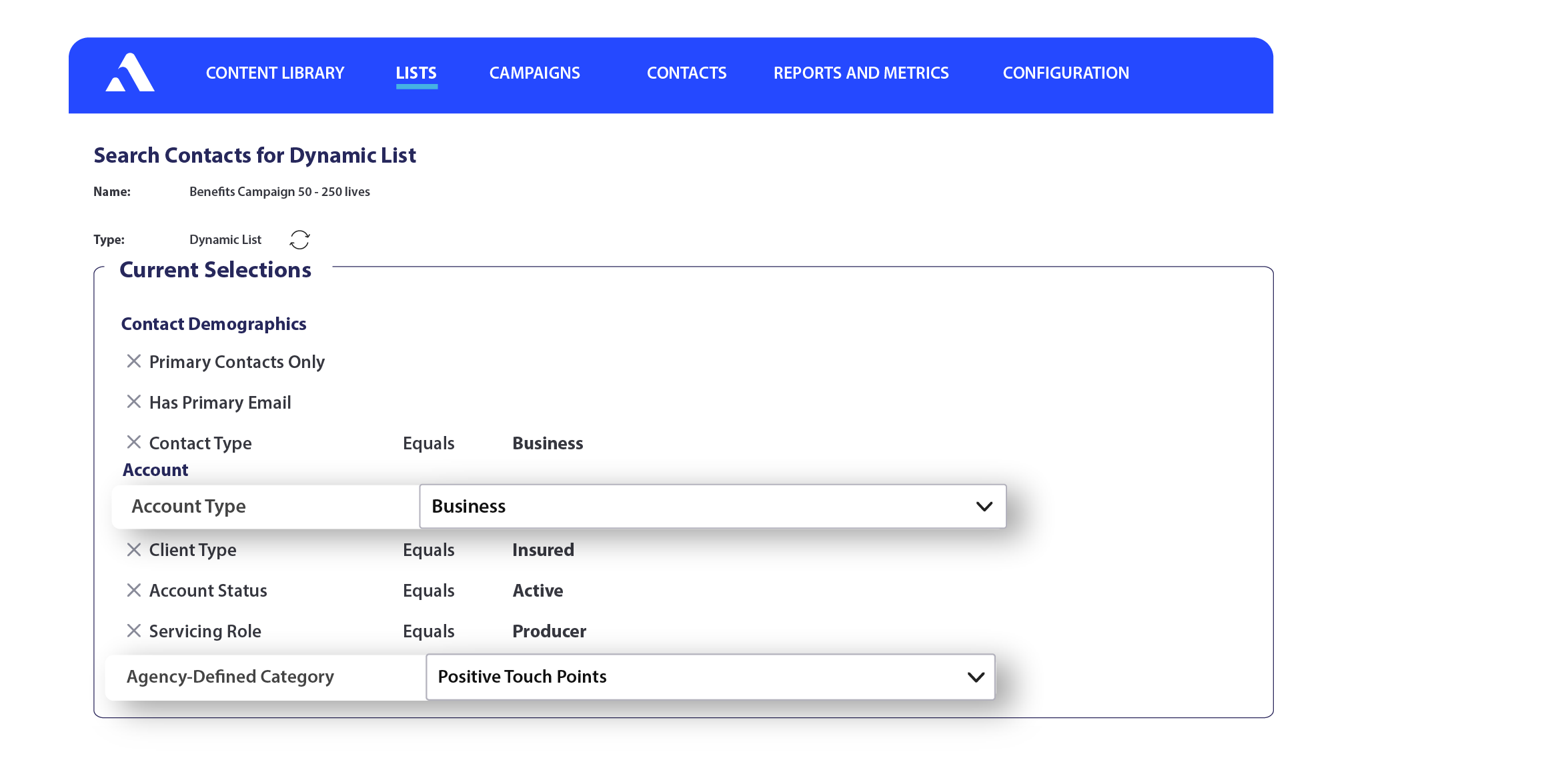 Build the audience from what Applied Epic already knows